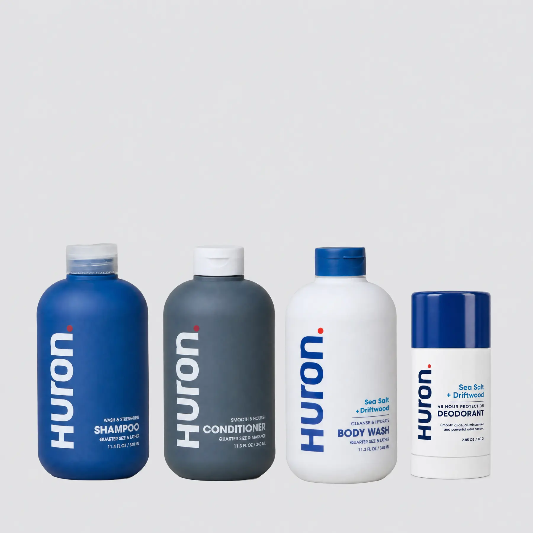 Huron Fave Four Bundle with body wash, shampoo, conditioner and deodorant